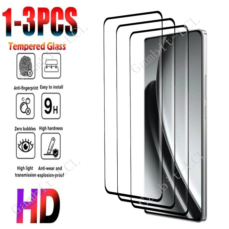 Realme Gt 6 - 1-3 Buah Kaca Tempered Penuh Melengkung