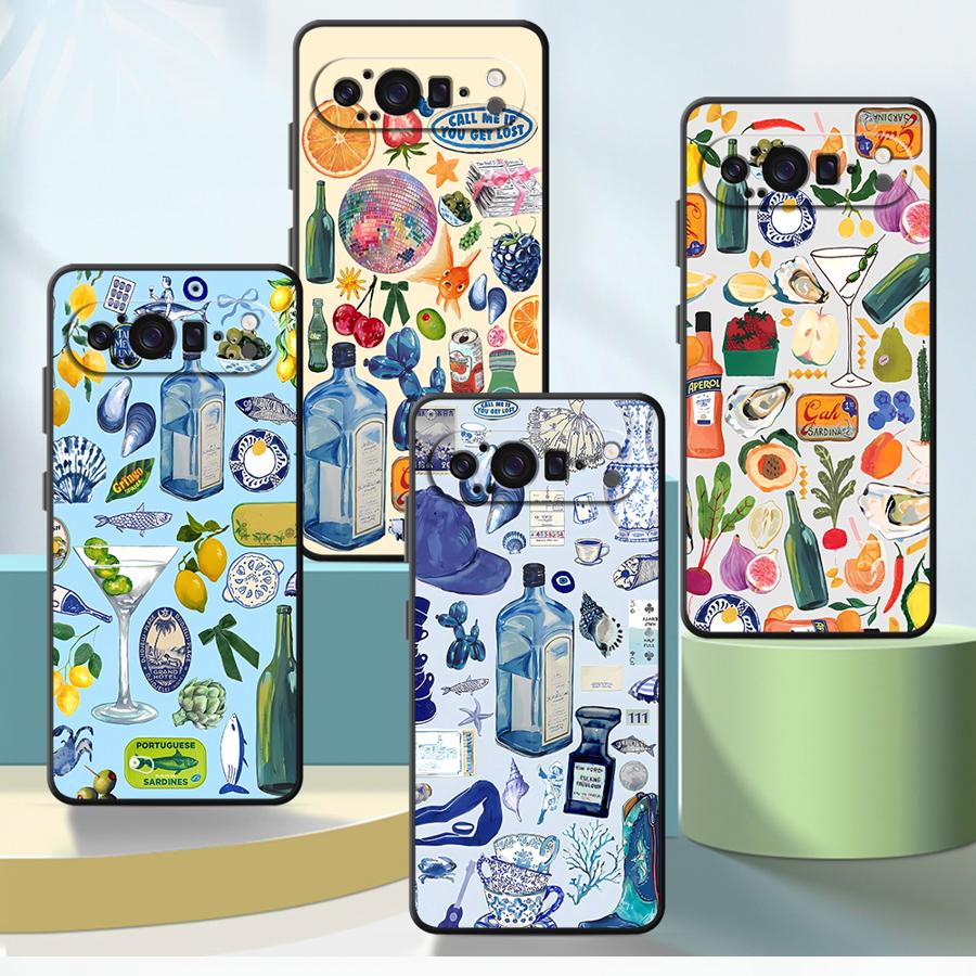 Google Pixel 8A - Casing Penutup Ponsel Funda Pemandangan Tepi