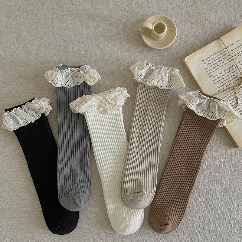 Baby Sock Oximeter - Kaus kaki anak perempuan, Ruffle, bayi