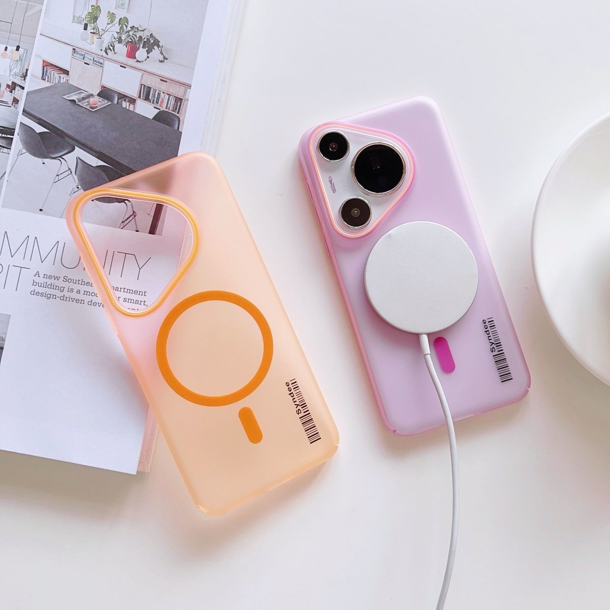 Huawei Pura 70 - Casing Pelindung Magnetik Transparan Berlapis Embun