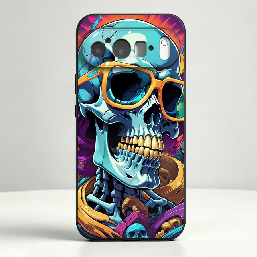 Casing Tengkorak Seni Pop Neon - Google Pixel 9 Pro ulasan dan harga