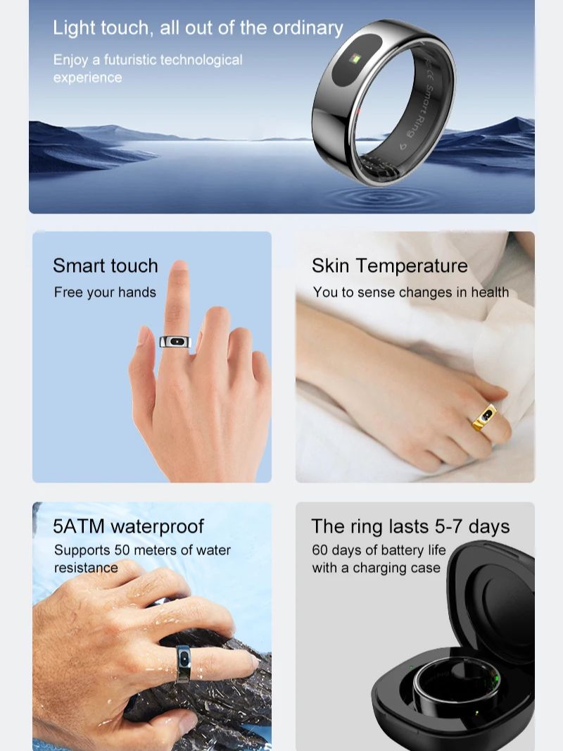 R08 cincin pintar untuk pria w - Temperature Ring Skin ulasan dan harga